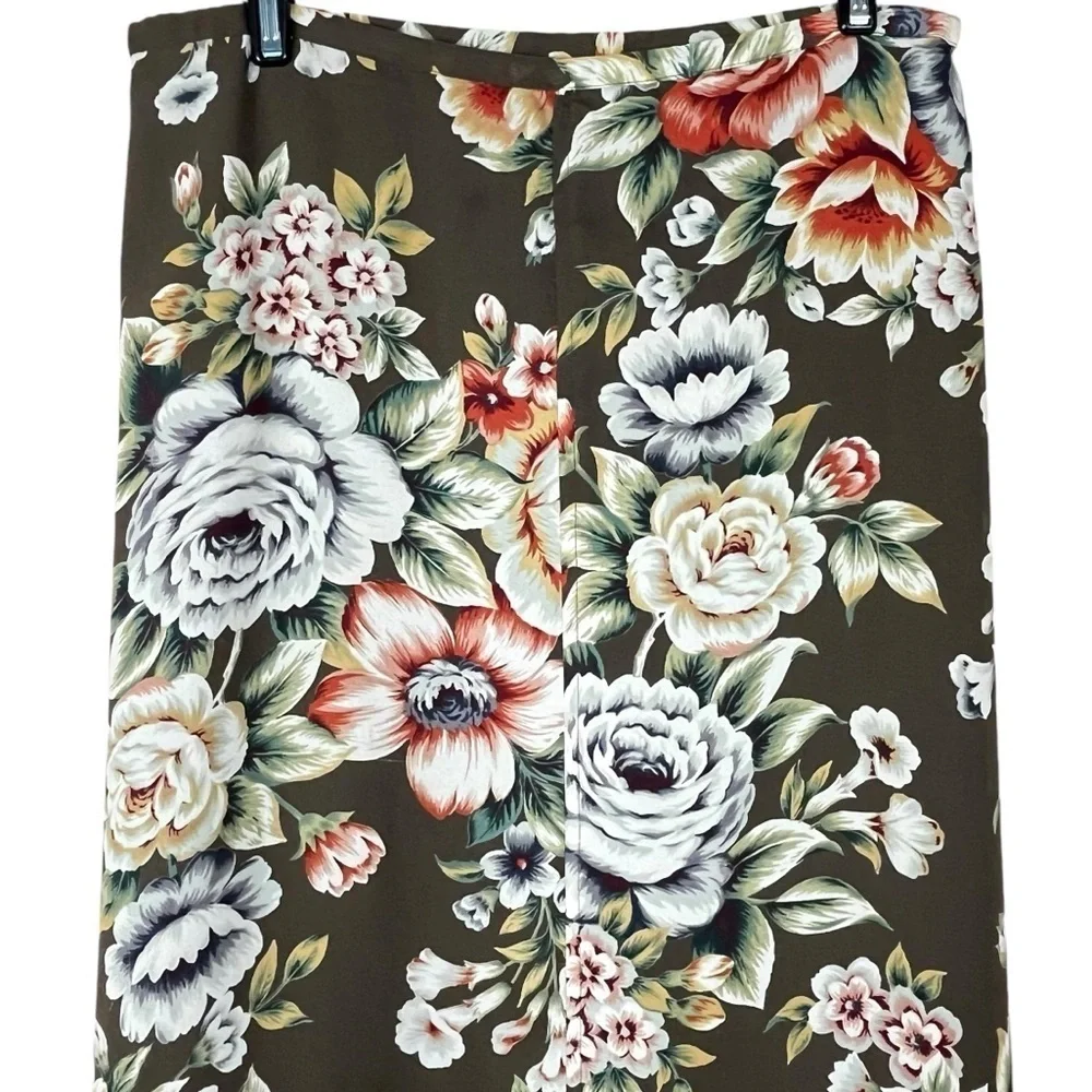 The Limited Floral Roses Fall Color Chiffon Skirt Size 4